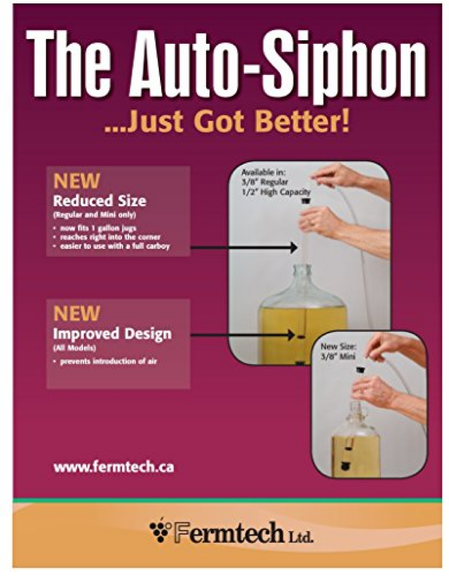 Auto-Siphon Regular with 6 Feet of 5/16" Tubing and Clamp