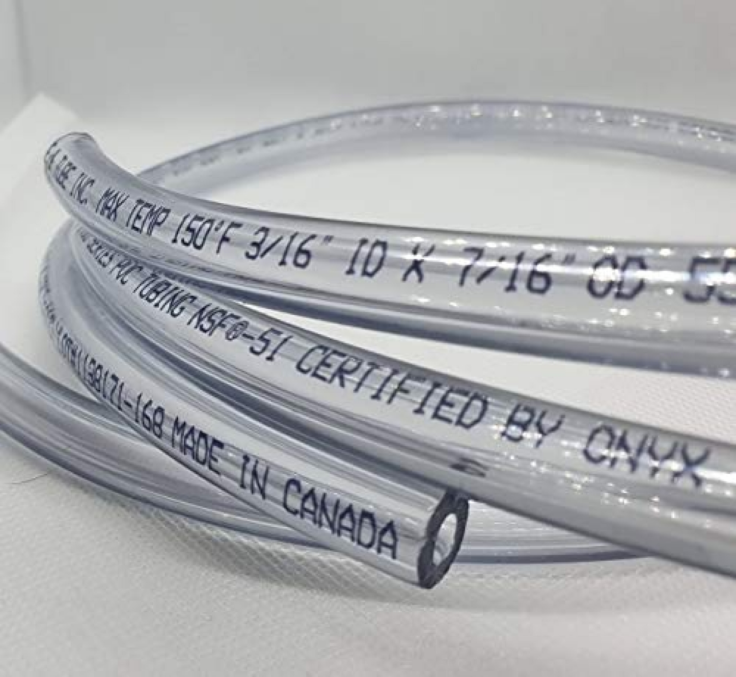 Beer Line Kegging  3/16" ID (5 mm) 7/16" OD (11 mm) Food Safe Certified (NSF 51) Vinyl PVC tubing Multipurpose Tube for Beer Line, Kegerator, Wine Making, Aquaponics, Air Hose, Clear