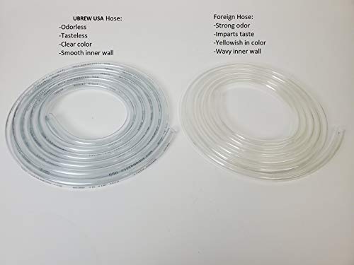 Mini/Regular/Pro Filler Tubing 100 Feet | 5/16" ID (8 mm) 7/16" OD (11 mm) | Food Safe Certified (NSF 51) Vinyl PVC tubing Multipurpose Tube for Beer Line, Kegerator, Wine Making, Aquaponics, Air Hose, Clear