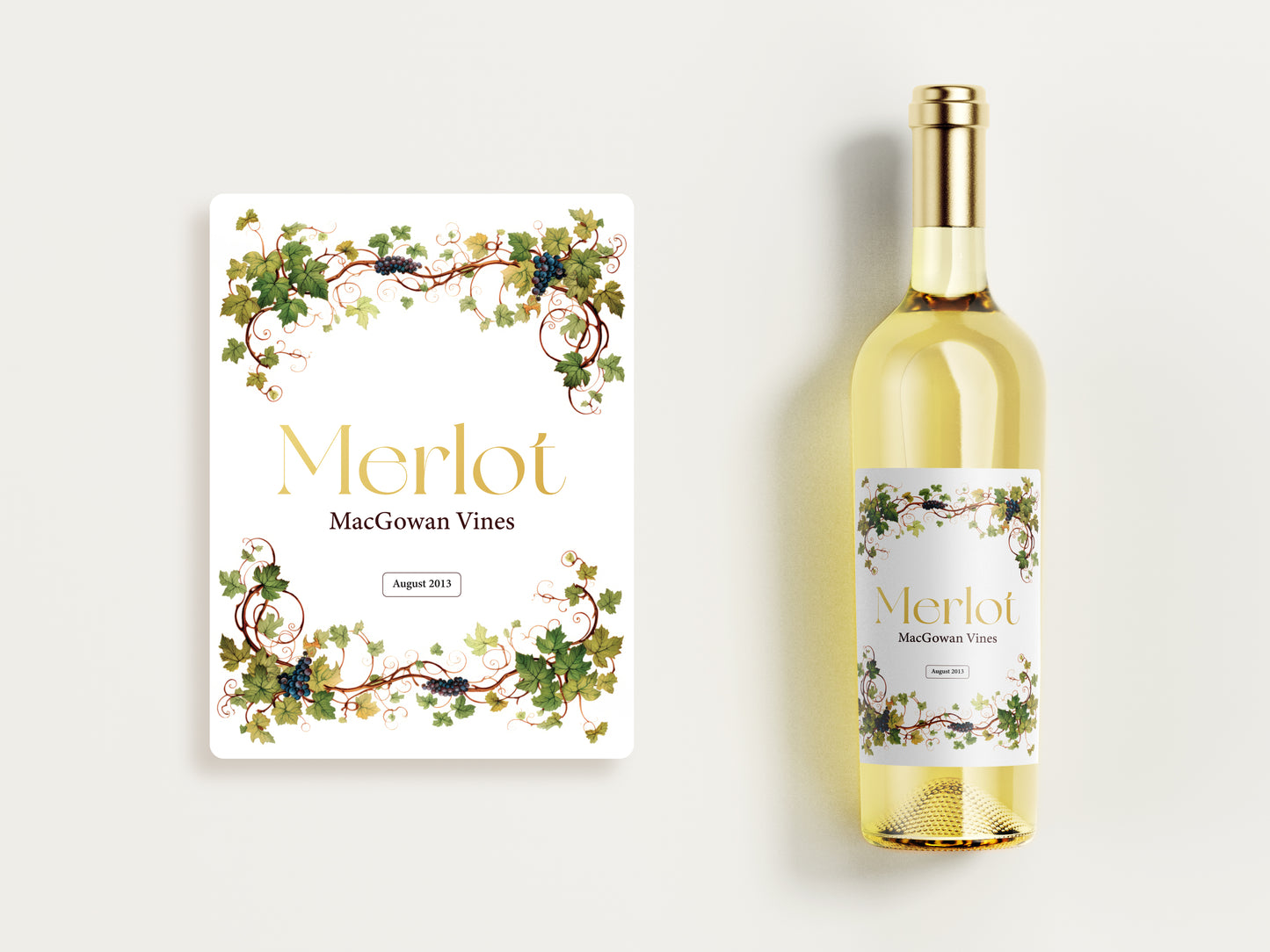 Wine Labels 3 x 4" Clear Paper