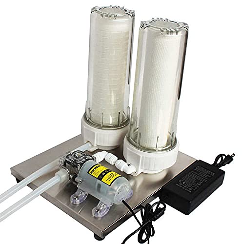 Mini 2 Filter Machine Stainless Steel Wine/Beer/Juice/Kombucha/Liquid filter System. Home Pro 10 inch. Mini Jet Filtration Filtering technology. (Double)