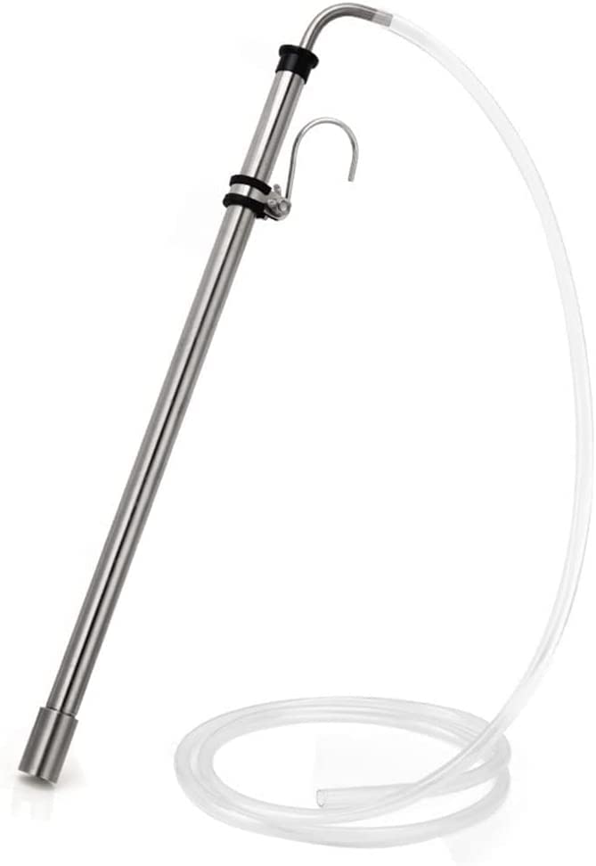 Stainless Steel Auto Siphon 18" with Clip, Brush and 6 feet of Made in Canada tubing. Stainless Steel Siphon Racking Cane With Carboy Clip, Homebrewer Easily Transfer Wort From Container,