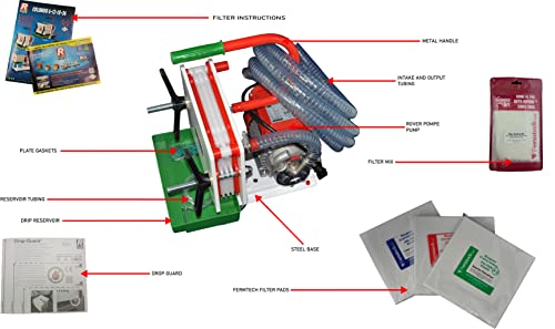 4 Pad | 6 Pad | 12 Pad |Super Colombo Plate Wine Filter | For filtering wine, water, infusions, beers, pharmaceutical solutions, perfumes |Transfer Pump.