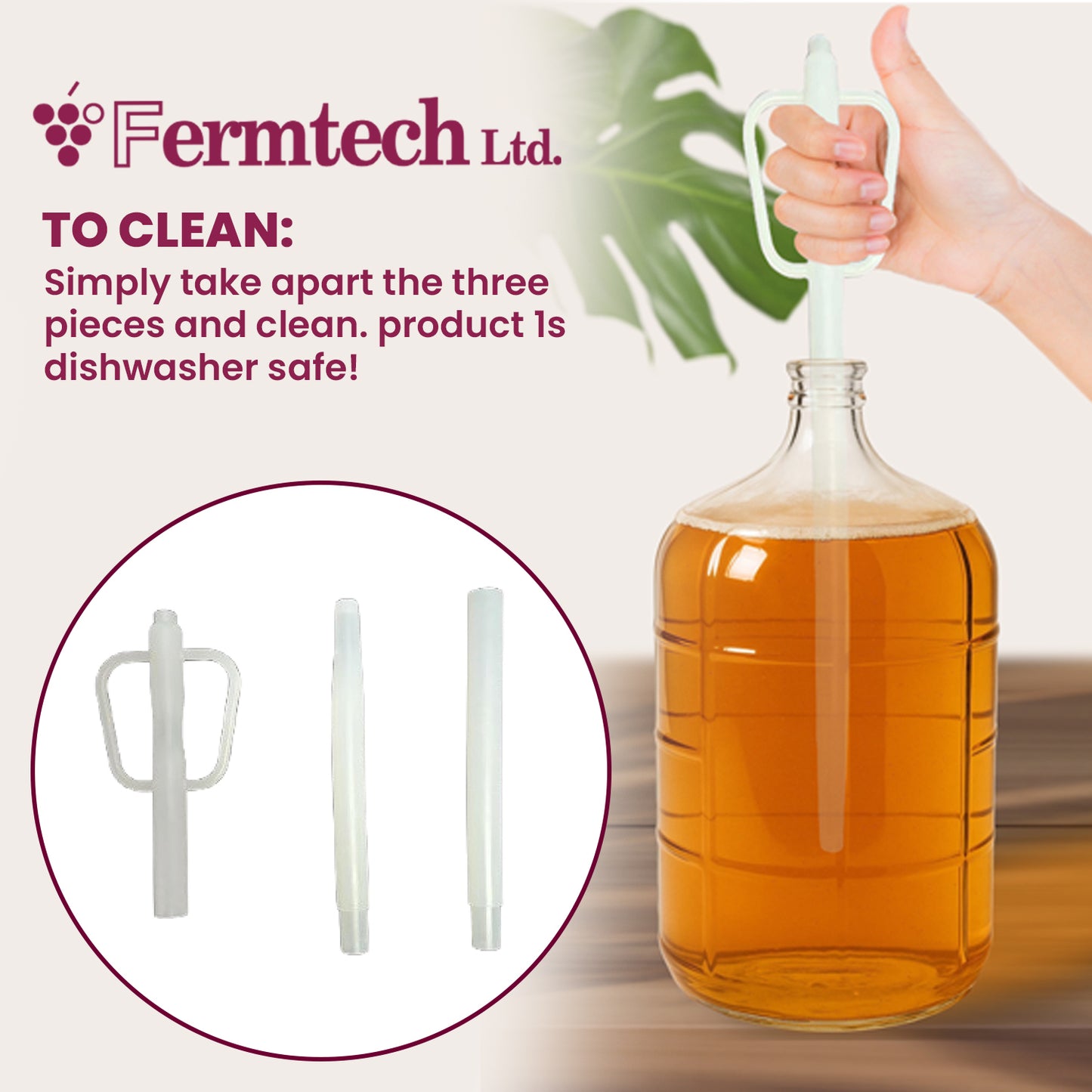 Wine Thief Sampler Slim 19" Long – For one gallon jugs - Plastic Sampler Tool for Home Brewing, Winemaking, Beer Craft, Alcohol Test Tool, Sampling Tester Kit for Carboy, Barrel, Bottling Equipment