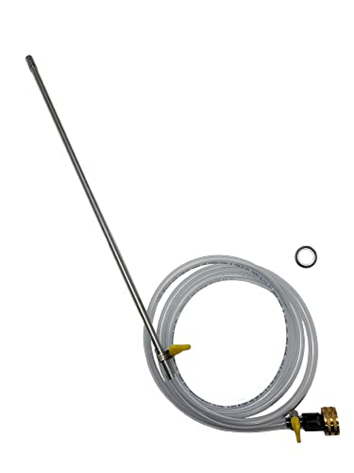 18" Spray Cane with 6 Feet of Tubing Made in Canada. Spraying Wand for Carboy/Bottle Washing. Utility Sink/Garden Hose plus standard facuet adapter hookup. Clean Tubbing.