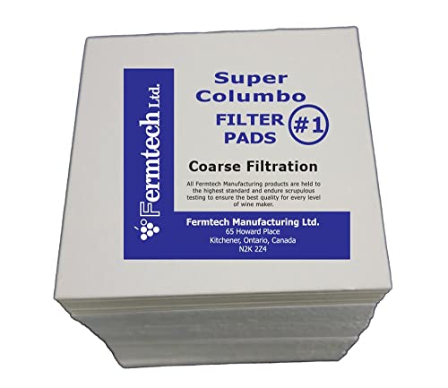 #1 Filter Pads 20 cm x 20cm for 20x20 plate filters | Works with Super Colombo Wine Filters, Plate and Frame Liquid filters | Pack of 50