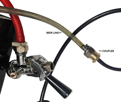 Standard Beer Keg Line Cleaning kit with 4oz Beer Line No Rinse Powder Cleaner - Hand Pump Pressurized - Easy Safe to Use Keg Claner - w/Brush, Faucet Plug, Instruction Manual