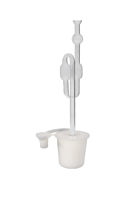 Fermentation Stopung 2 in 1. Rubber Stopper and Bung #6#6.5 with Hand Crafted Glass Airlock Wne Beer Mead Fermentation