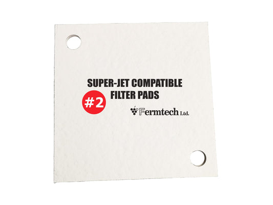 #2 FIlters Wine Beer Kombucha pads Compatible Super Jet  | 2 Micron Filtering pads | Filter Wine Beer, Kombucha, Mead Mash. Polishing filtration| Not a Buon Vino product.