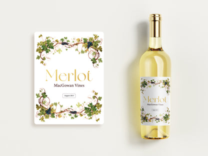 Wine Labels 3 x 4" Clear Paper