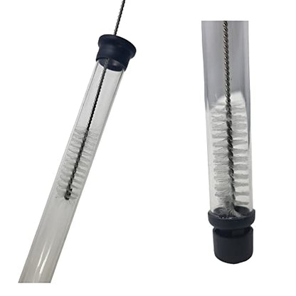 Stainless Steel Auto Siphon 18" with Clip, Brush and 6 feet of Made in Canada tubing. Stainless Steel Siphon Racking Cane With Carboy Clip, Homebrewer Easily Transfer Wort From Container,